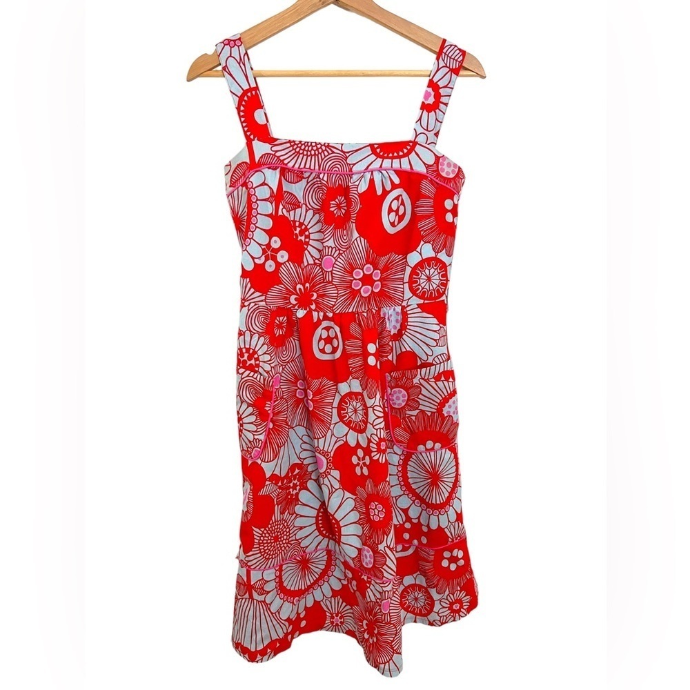 Marimekko floral knee length dress pockets - Picture 5 of 14